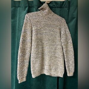 ASOS- tall sizing- Cozy Knit Turtleneck Sweater - marled cream/brown tones